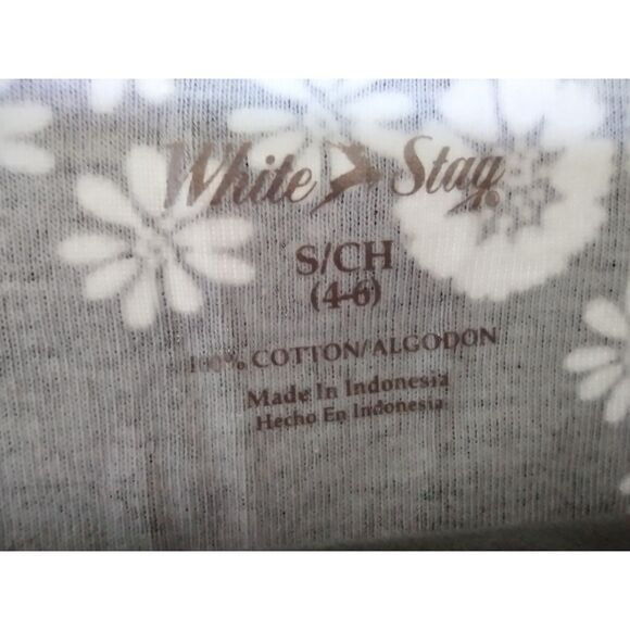 White Stag Tank Top Women Small 4-6 Brown with White Flowers - Picture 3 of 3